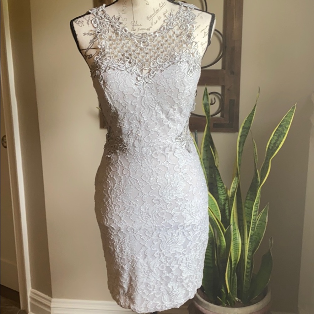 City Studio Silver Dress - size 5